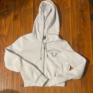 True Religion Light Gray Studded Sweatshirt